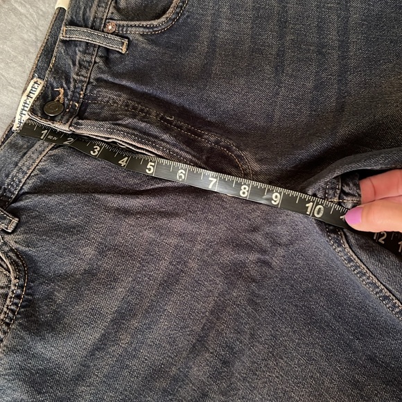 Free People Maggie Distressed Mid-rise Straight-Jeans Size 27 Back Alley Blue - Picture 8 of 15